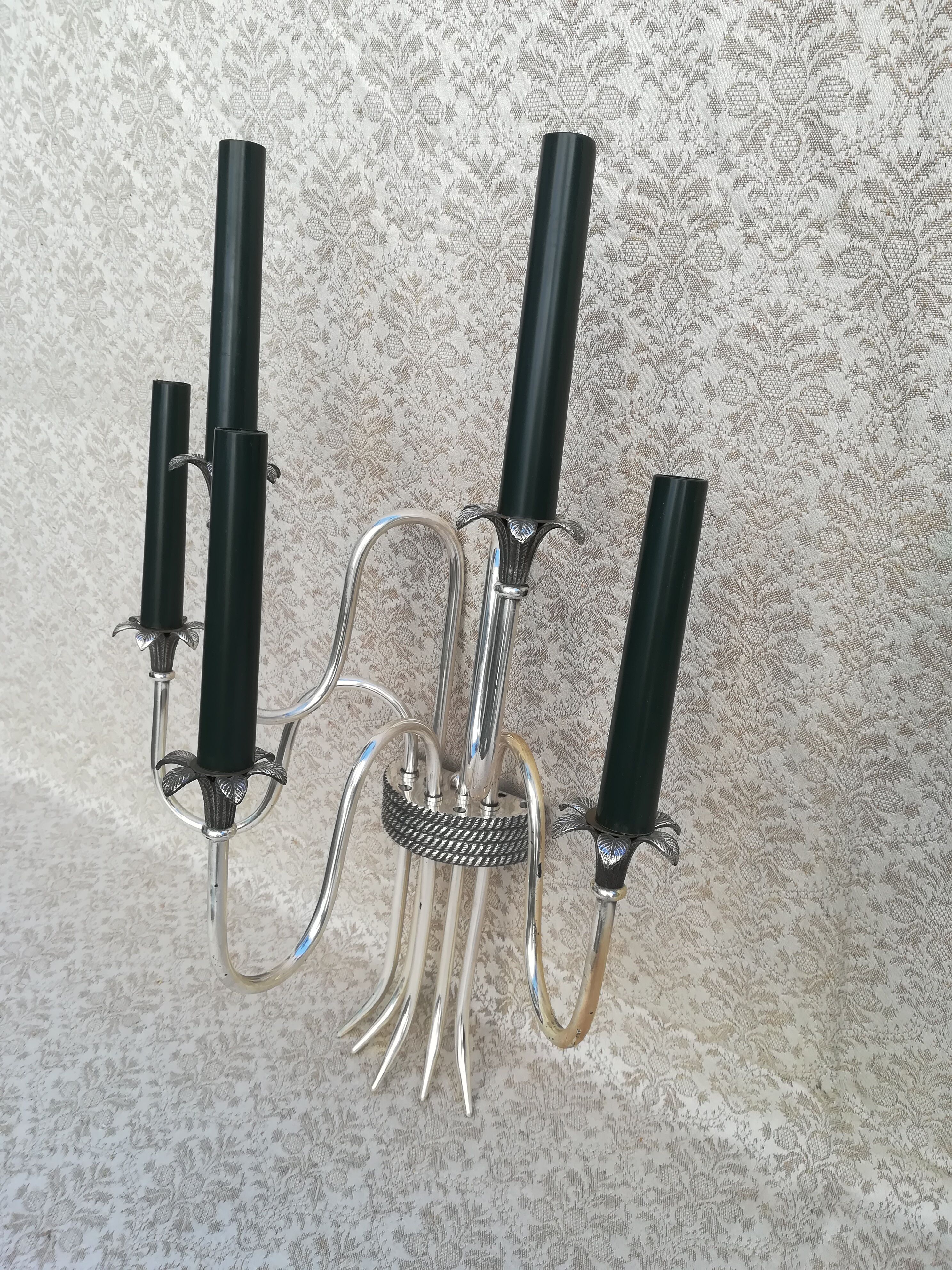 Silver bronze wall lights