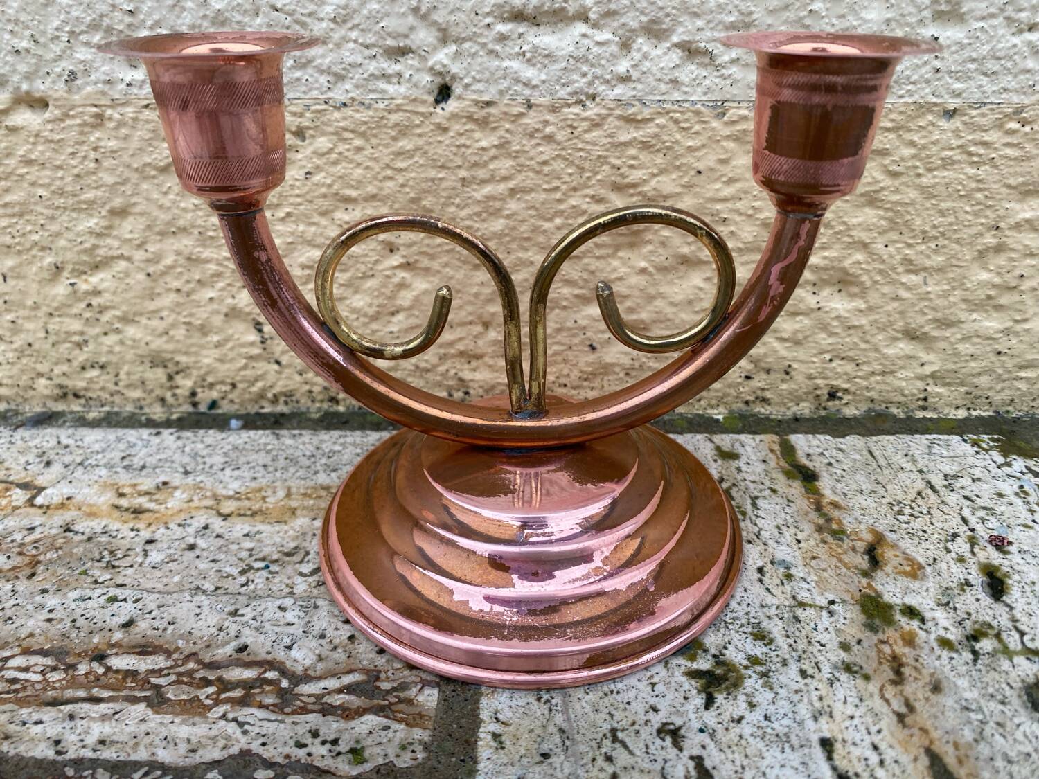 Villedieu copper candle holder