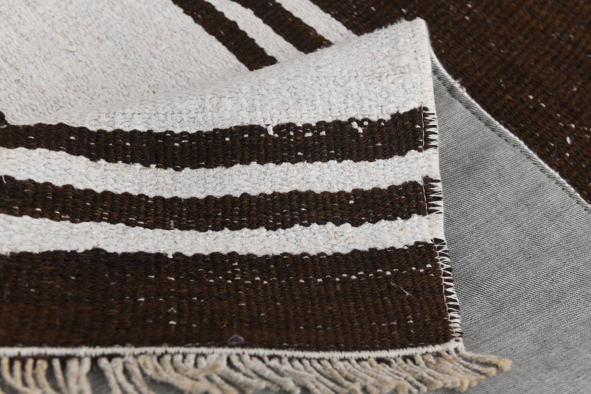 2x10 Modern Striped Turkish Kilim Runner Rug, 69x309Cm