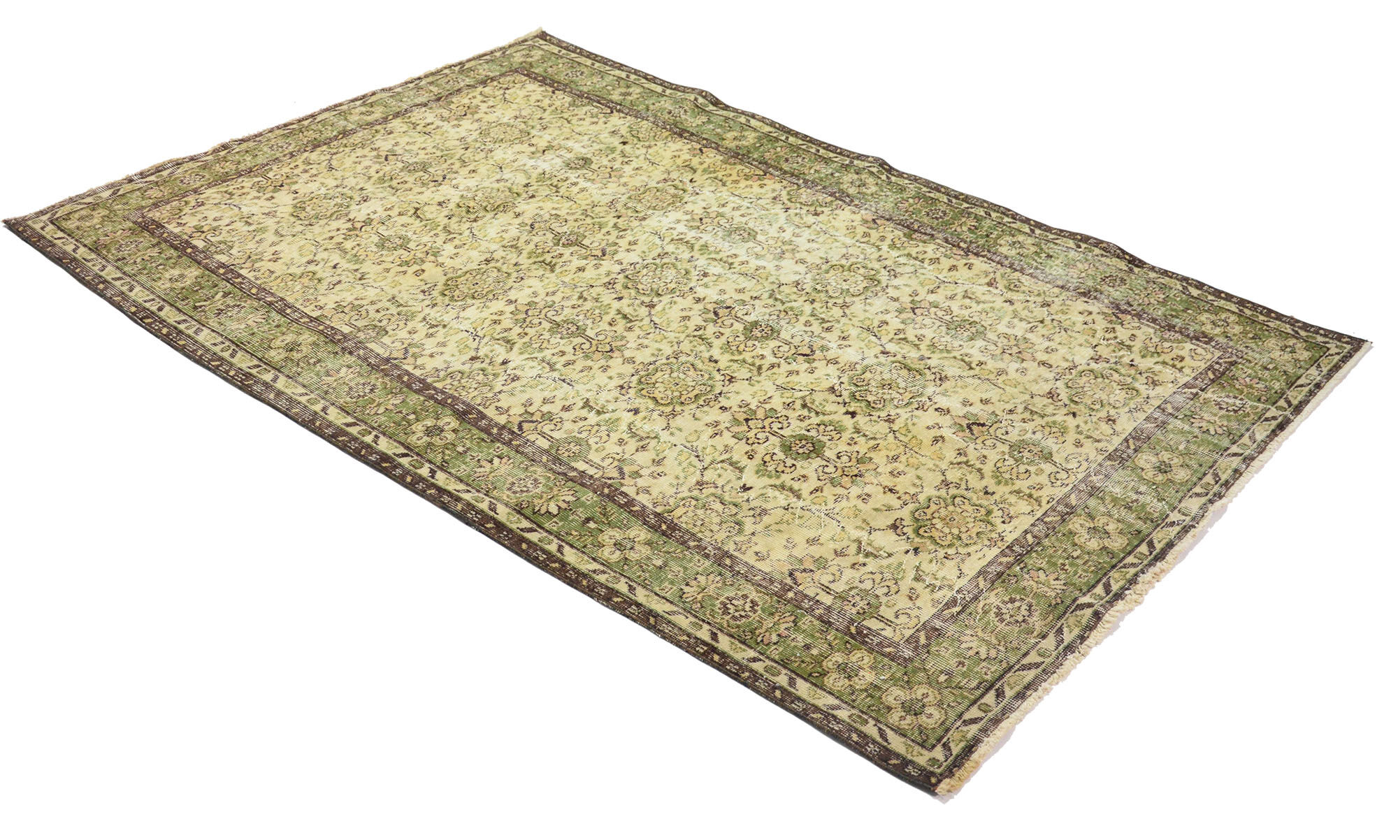 Anatolian handmade vintage rug 254 cm x 170 cm