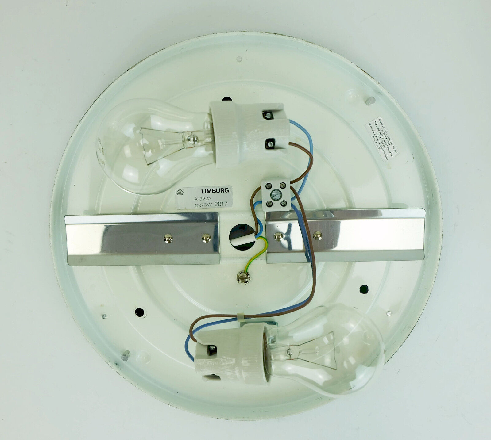 large limburg FLUSH MOUNT model A322A 1960s 70