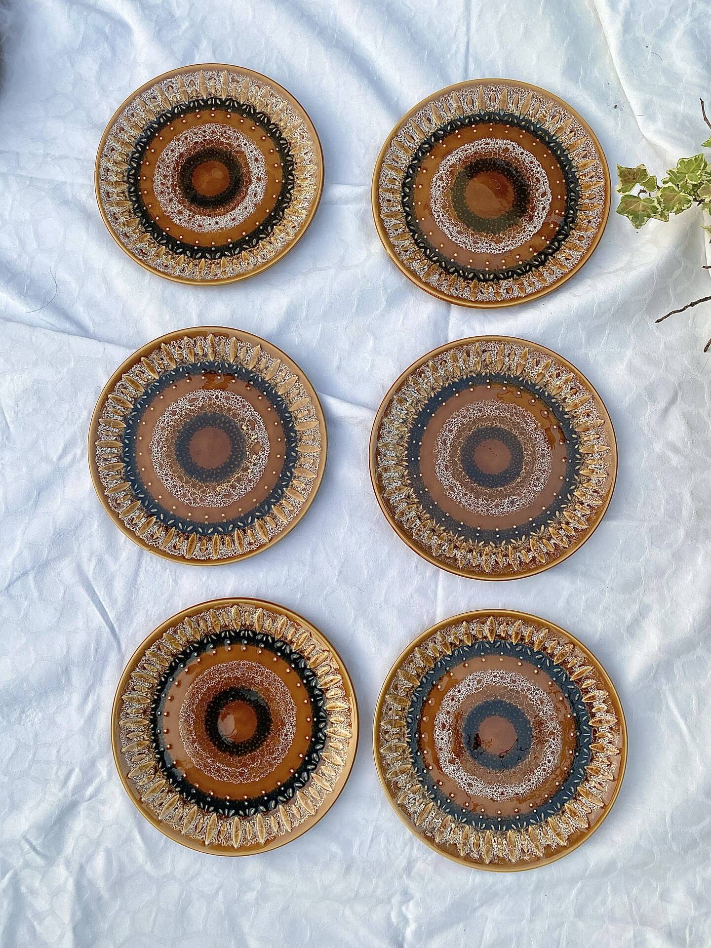 Dessert plates Sarreguemines Hawaii