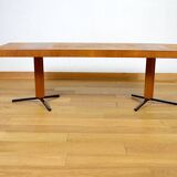 Very Large Walnut & Metal Coffee Table 1960