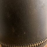 Napoleon III paper basket in leather imitation painted sheet metal