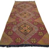 Vintage Turkish Kilim Rug , 226 x 100 cm