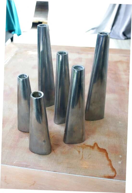 6 vintage design chrome candle holders by Ehlen Johansson for Ikea from around 1990.