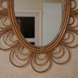 Rattan mirror