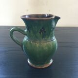 Olive green Provençal pitcher