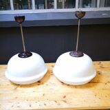 Set of 2 Czech pendant lamps, 60s