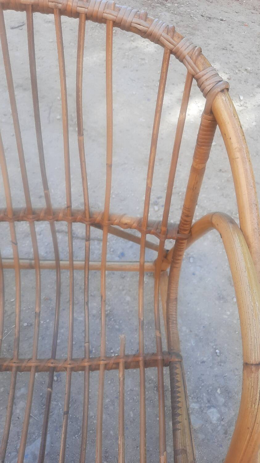 Rattan and bamboo garden furniture