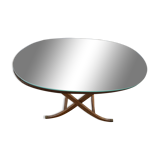 Table basse de type bateau en acajou