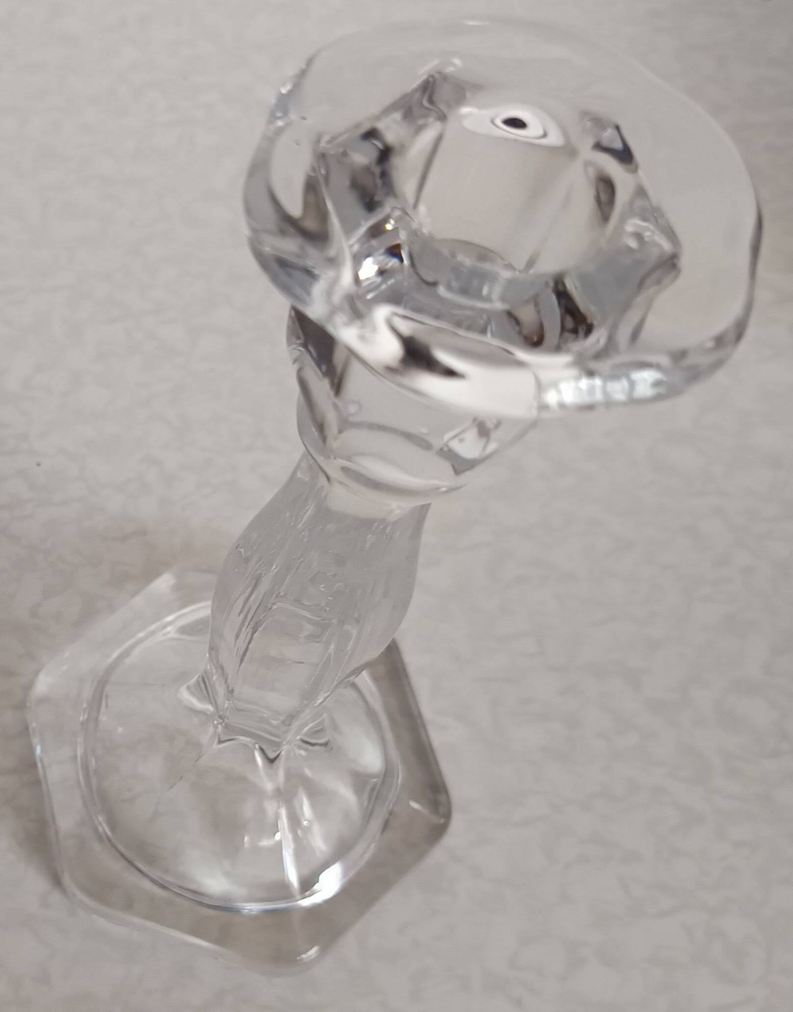translucent glass candle holders