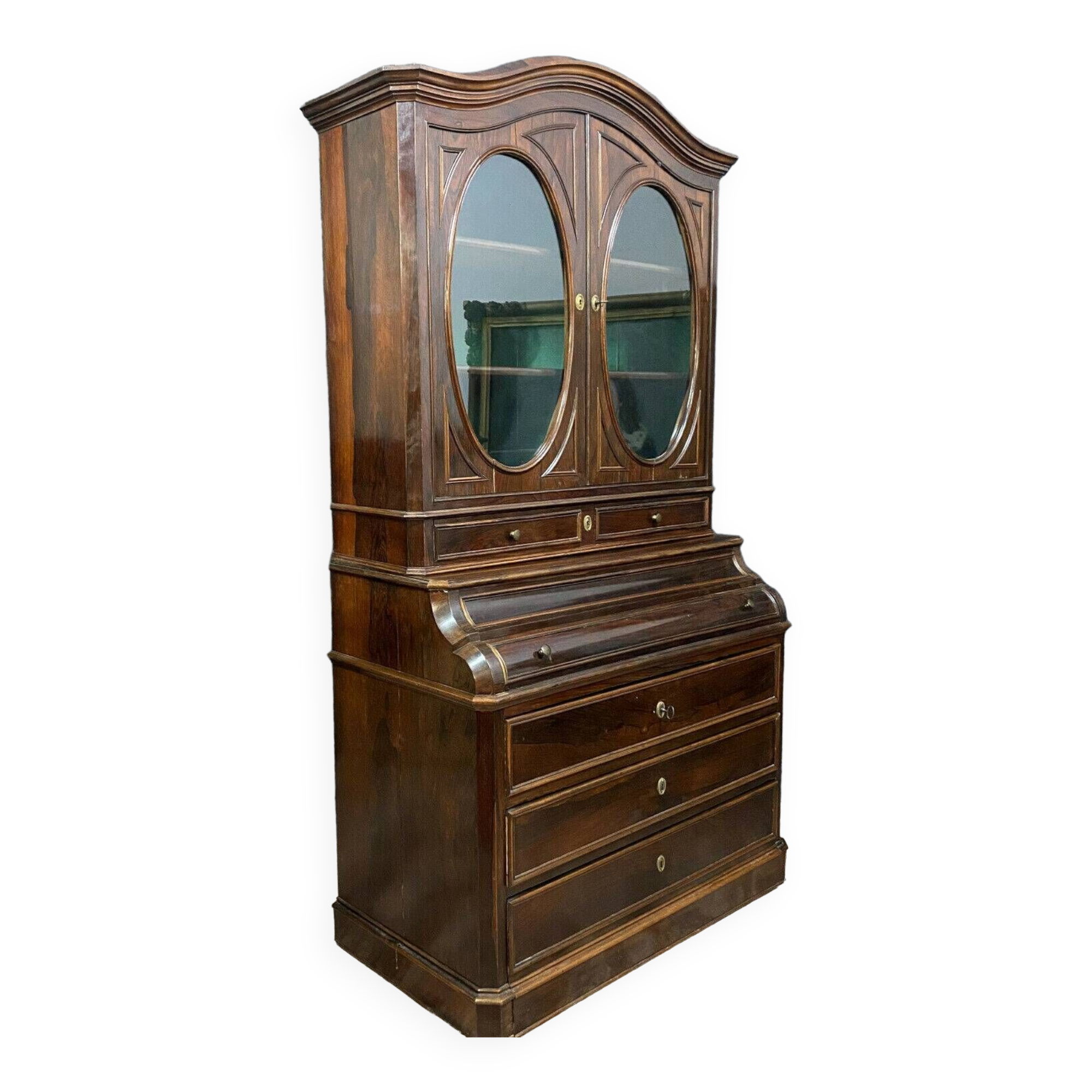Napoleon III period library cabinet in rosewood