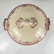 Ironstone soup tureen Creil & Montereau, "Admiral" model, red, 19th century.