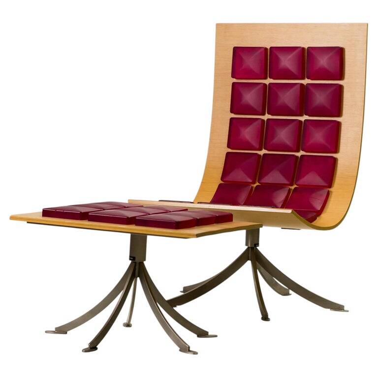 Saporiti Italia "Voyager" lounge chair and ottoman by Gaby Fois Dorell