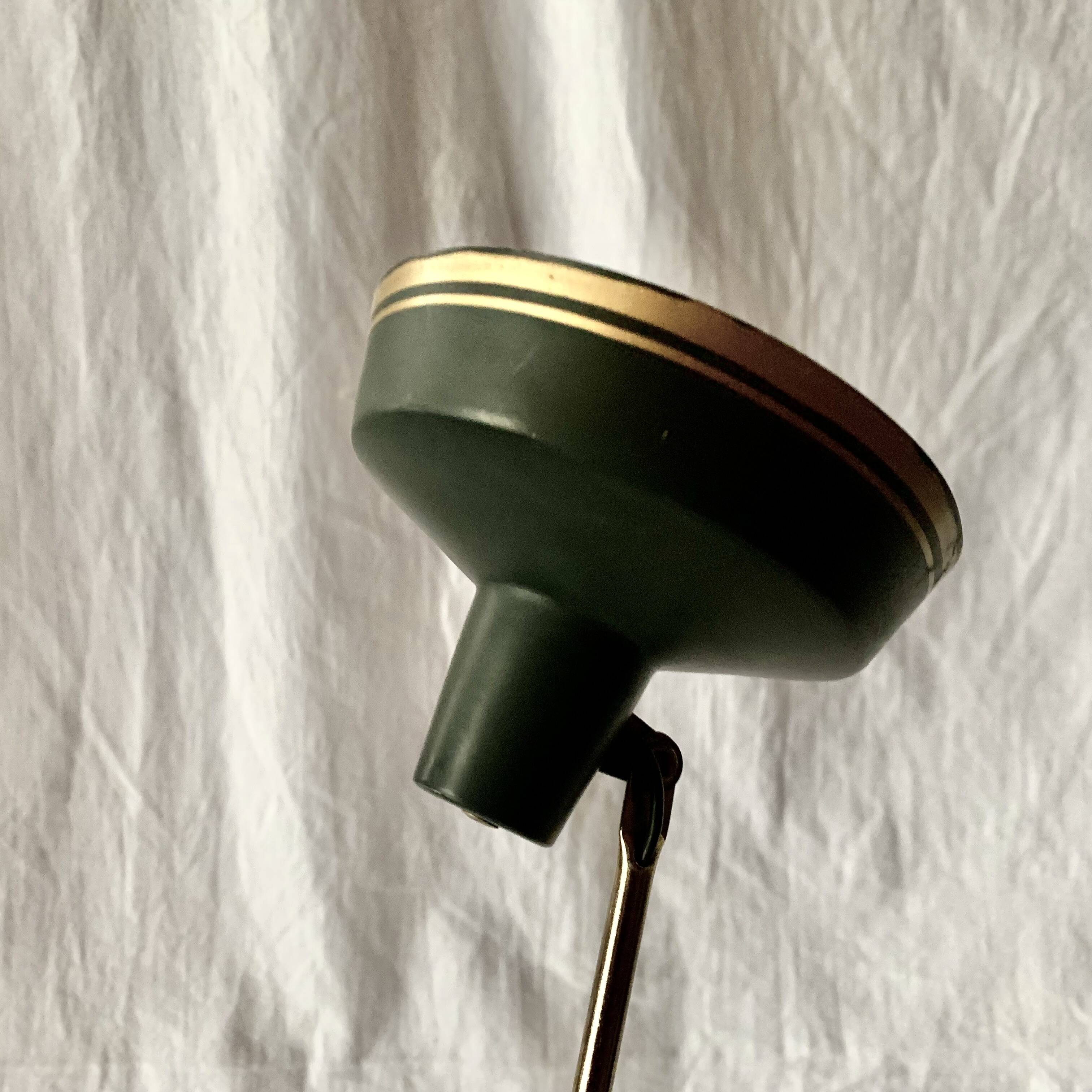 Vintage Tensor desk lamp in black metal and brass