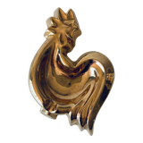 Vintage rooster in gilded ceramic