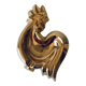 Vintage rooster in gilded ceramic