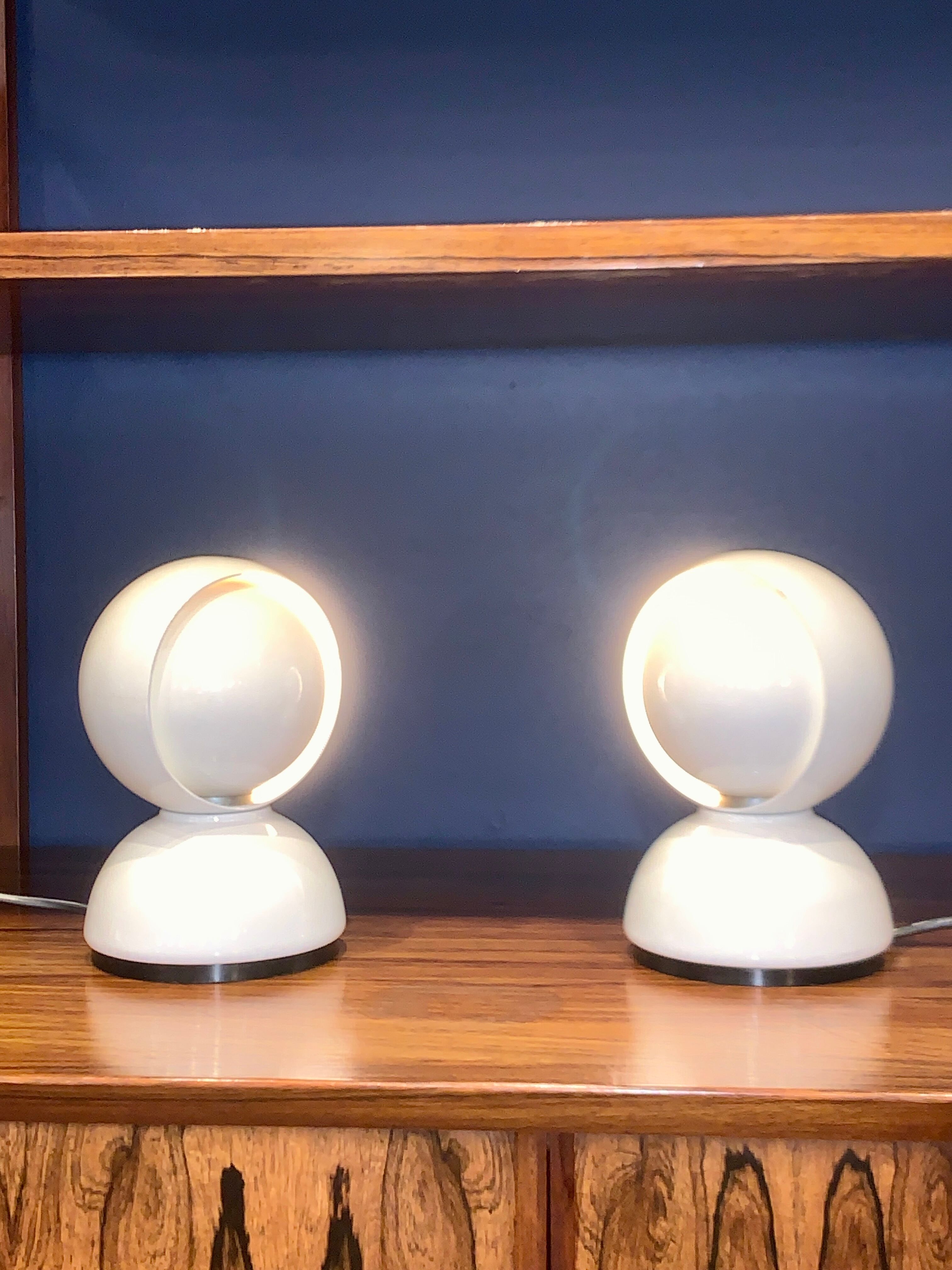 Pair of Eclisse Lamps by Vico Magistretti for Artemide, 1970