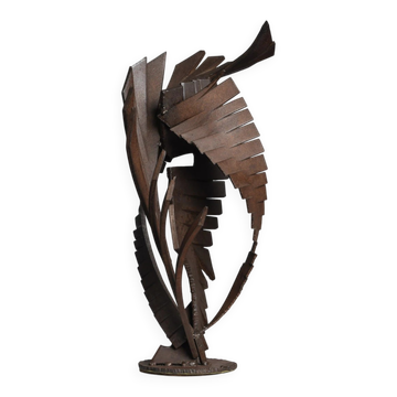 Abstract constructivist iron sculpture, signed CH, Netherlands, 1960s – II