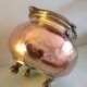 Cache pot pot cauldron in hammered red copper / vintage 60s-70s