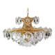 Large gilded brass and crystal chandelier by Kinkeldey, Germany, 1960s.