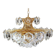 Large gilded brass and crystal chandelier by Kinkeldey, Germany, 1960s.
