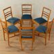 6x chaises de salle à manger Art déco