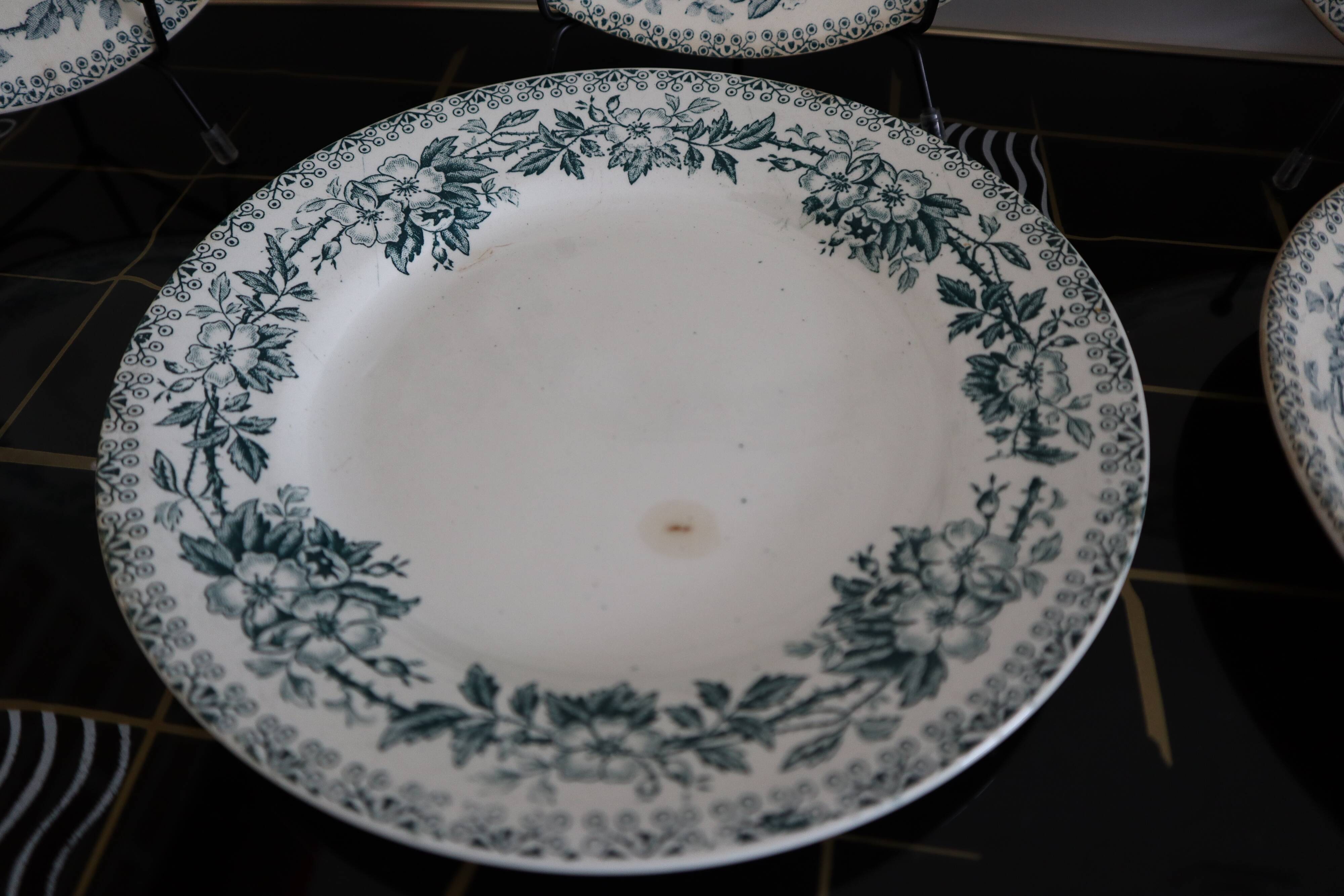 6 flat plates Terre de Fer model Guadeloupe Saint Amand
