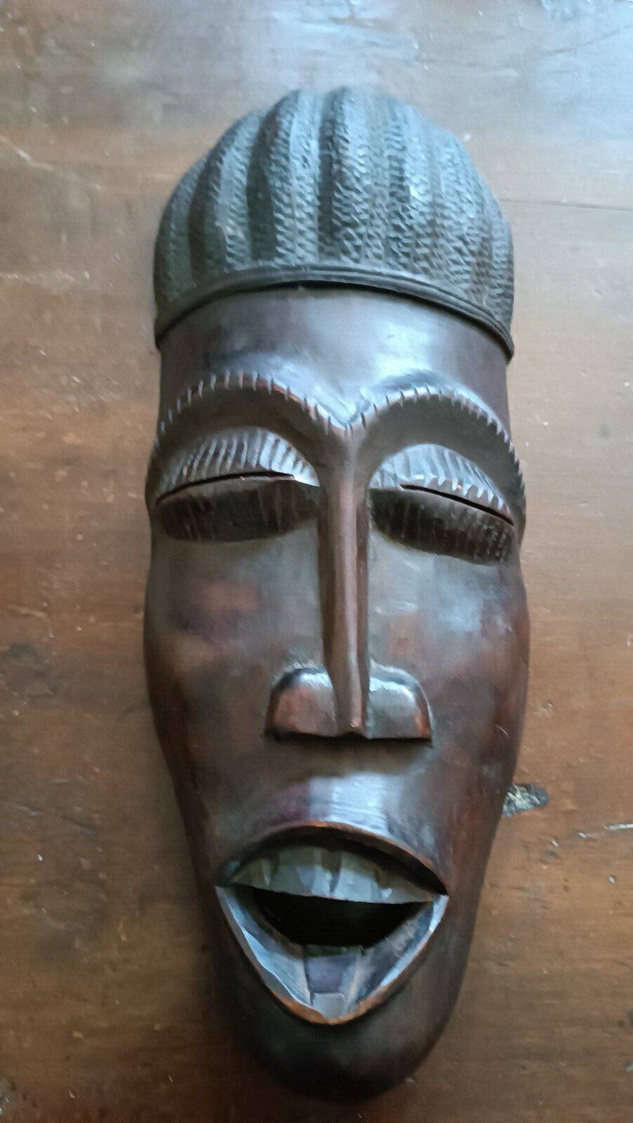 Maschera africana vintage in legno - Congo