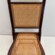 2 vintage folding chairs in wood and canning, 60s