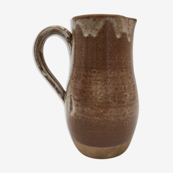 Enamelled sandstone pitcher by Roger Jacques, Grès de Puisaye, Nièvre- 1960s