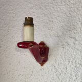 Pair of porcelain sconces 50s reds