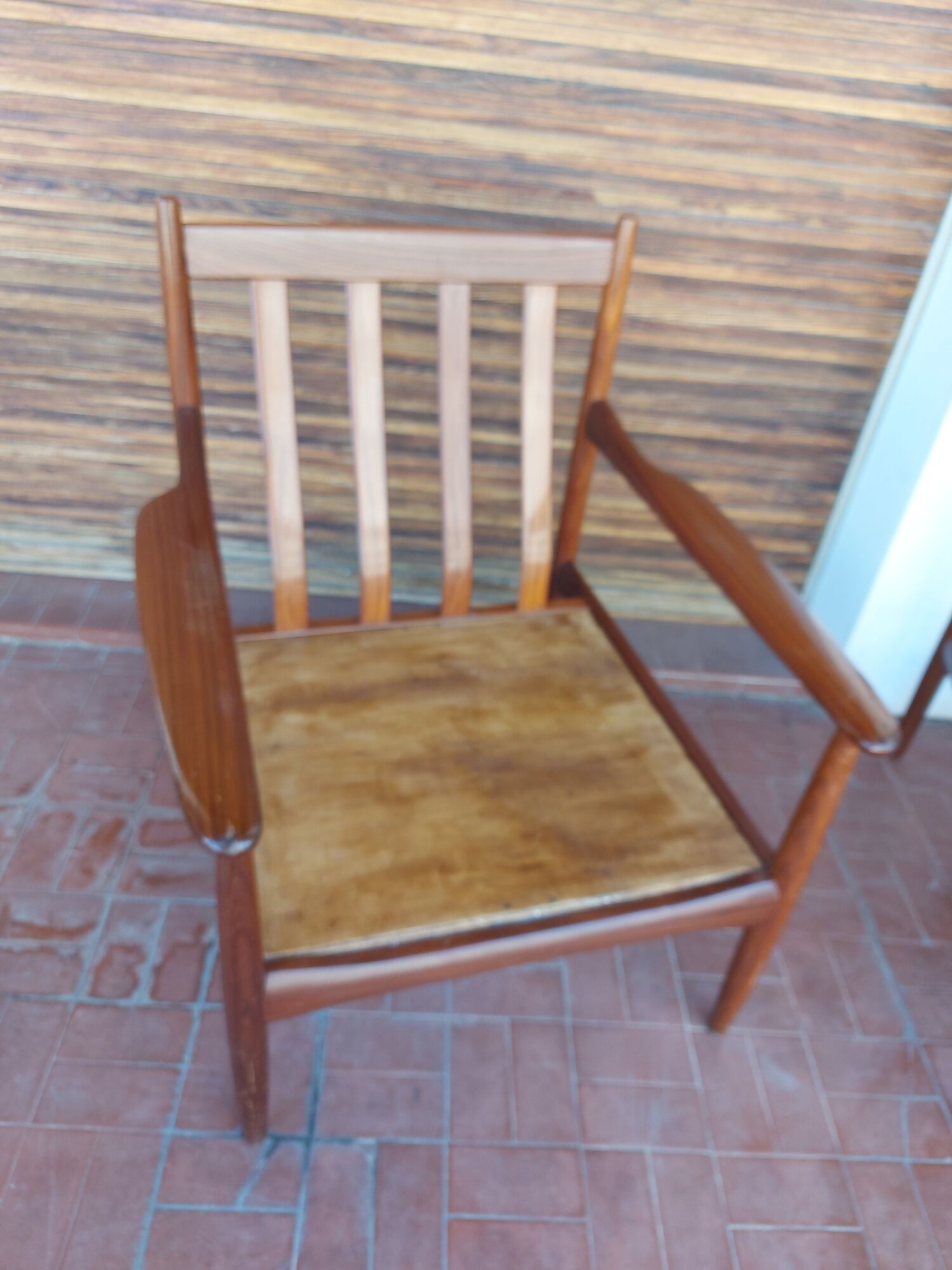 Scandinavian armchair Grete Jalk in teak, 50