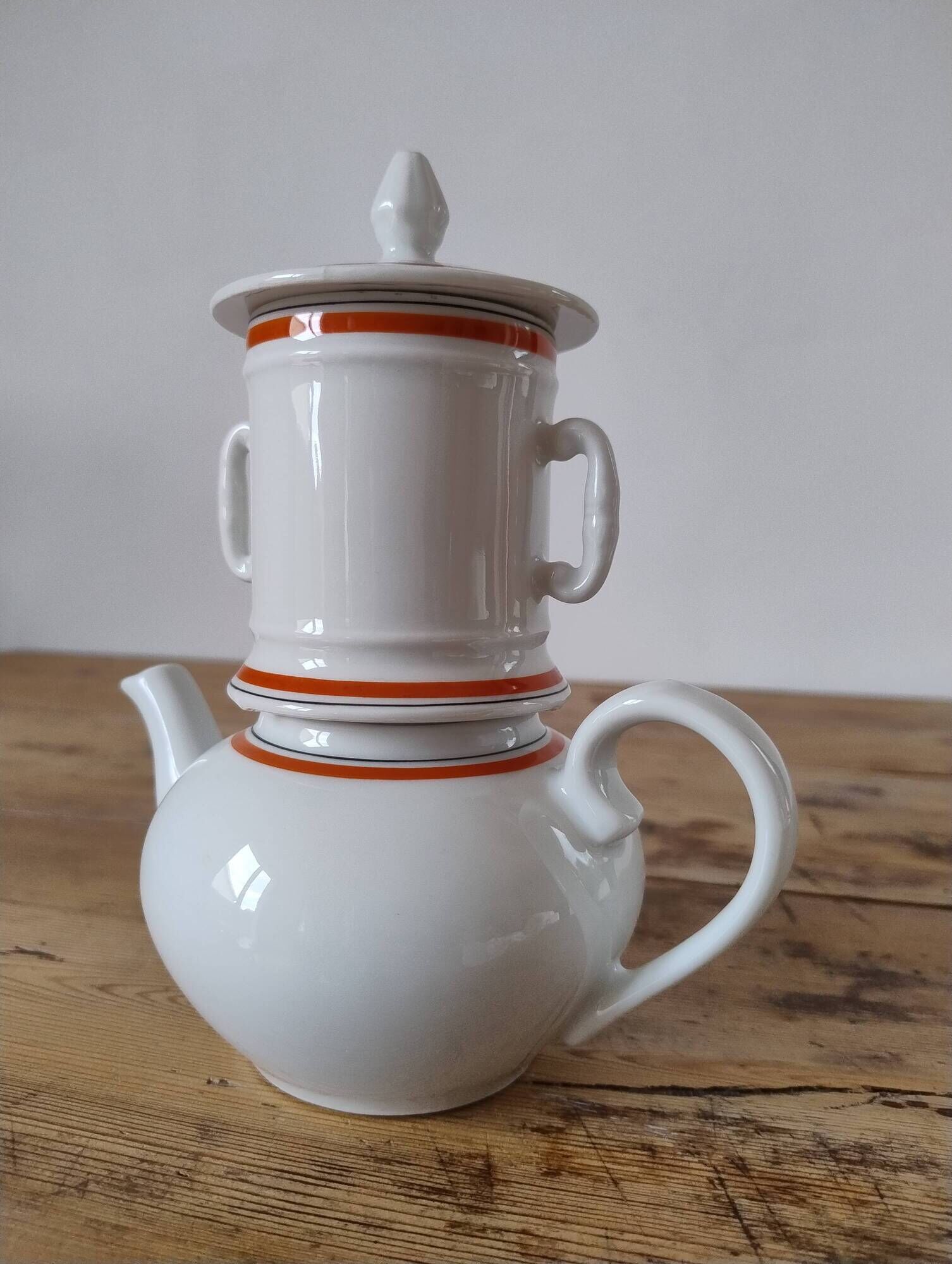 Vintage porcelain teapot from the Auteuil porcelain factory.