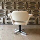 Prism armchair by Joseph-André Motte, Lelièvre fabric.