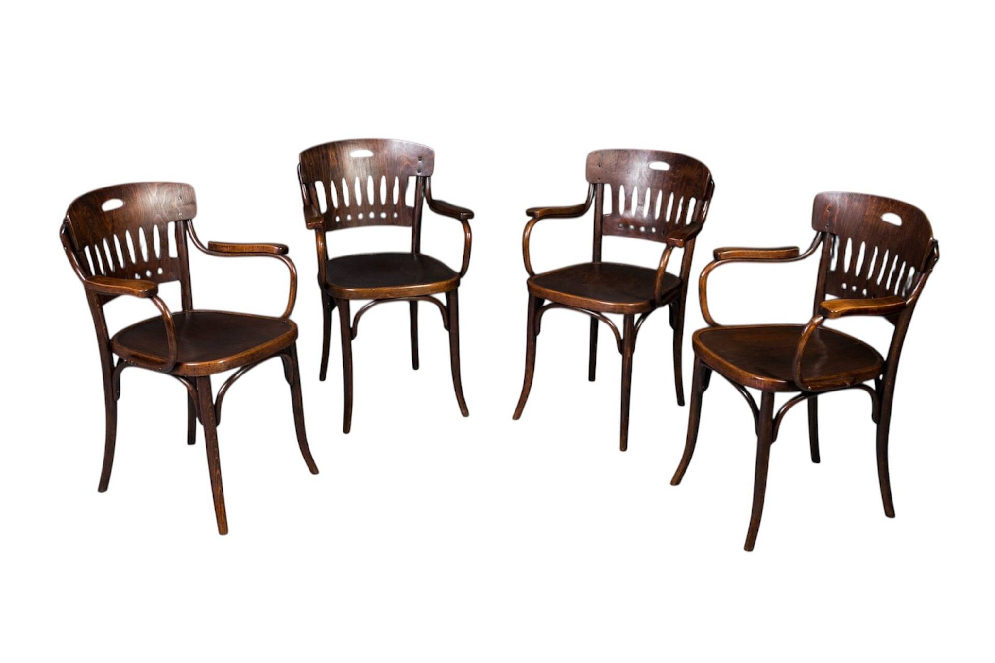 4 chaises Thonet par Jacob & Josef Kohn, modèle No. 380, 1930