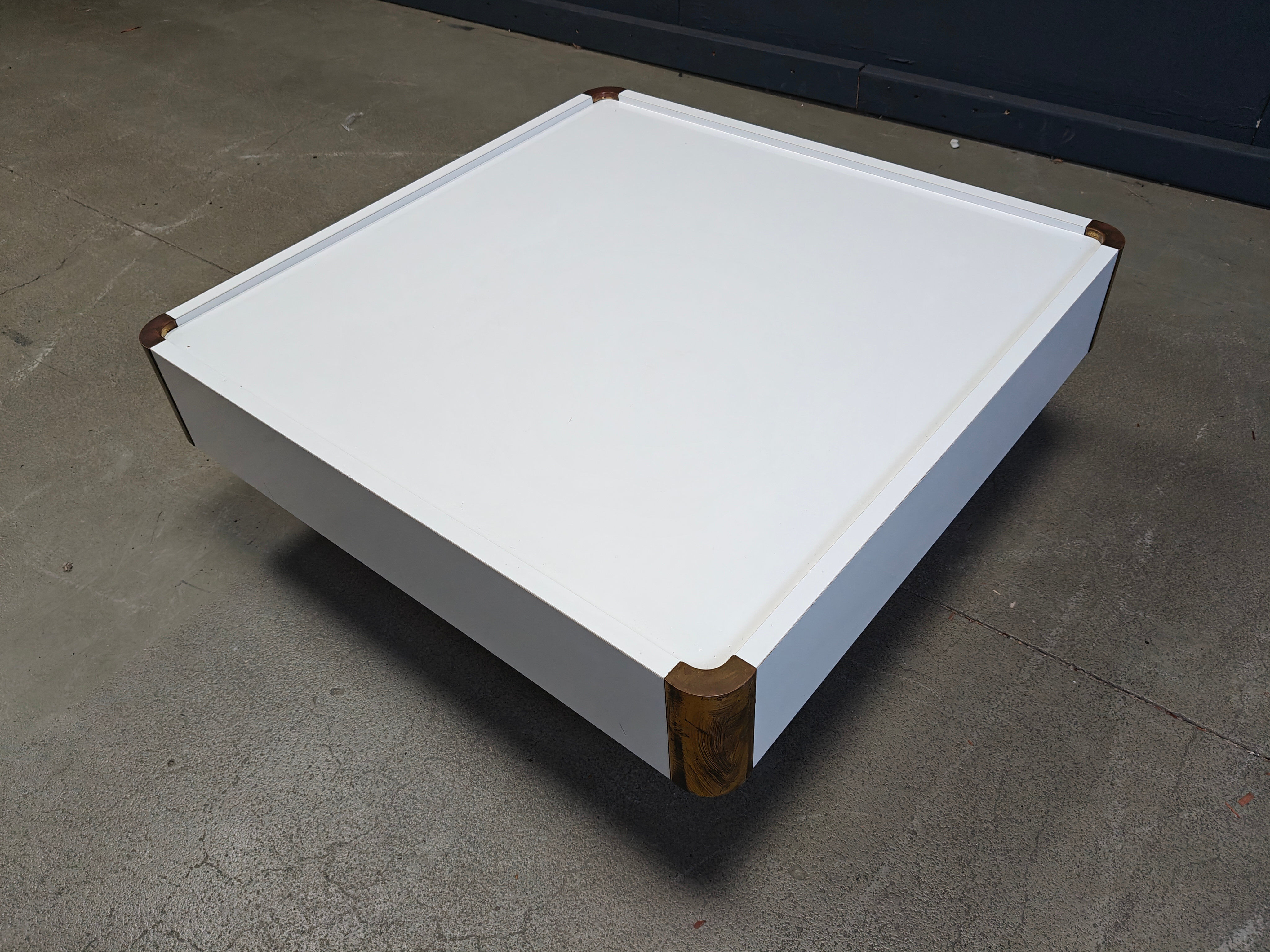 Vintage coffee table attributed to Willy Rizzo, 1970s