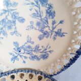 Decorative openwork plates with blue flowers