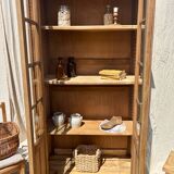 Vitrine art déco bois brut