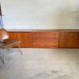 Storage cabinet module 2 in Scandinavian teak 60s