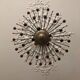 Vintage 1970s brass and Murano glass chandelier