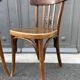 Paire de chaises de café bois courbé vintage 60s