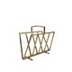 Hollywood regency bamboo-effect brass magazine rack, Montagnani, Italy 1970