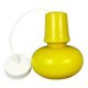 Yellow opaline glass mid century modern hanging lamp