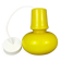Yellow opaline glass mid century modern hanging lamp