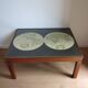 1970s Maison Jansen Campaign Style Coffee Table World Atlas Map