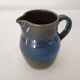 Small blue ceramic pitcher Signed Poterie de Nault