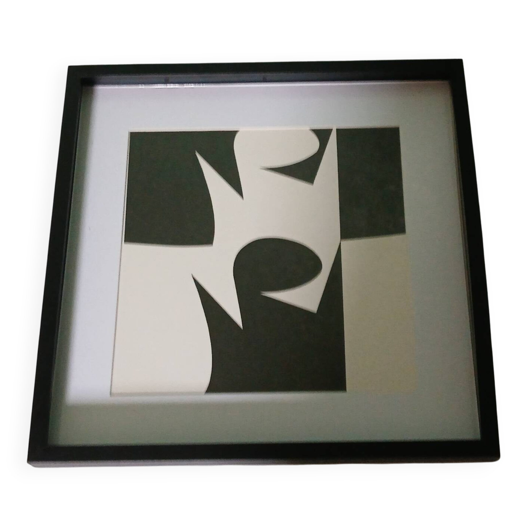 Tableau Vintage Art Optique - Victor Vasarely "Phantom" - Frame 40x40cm