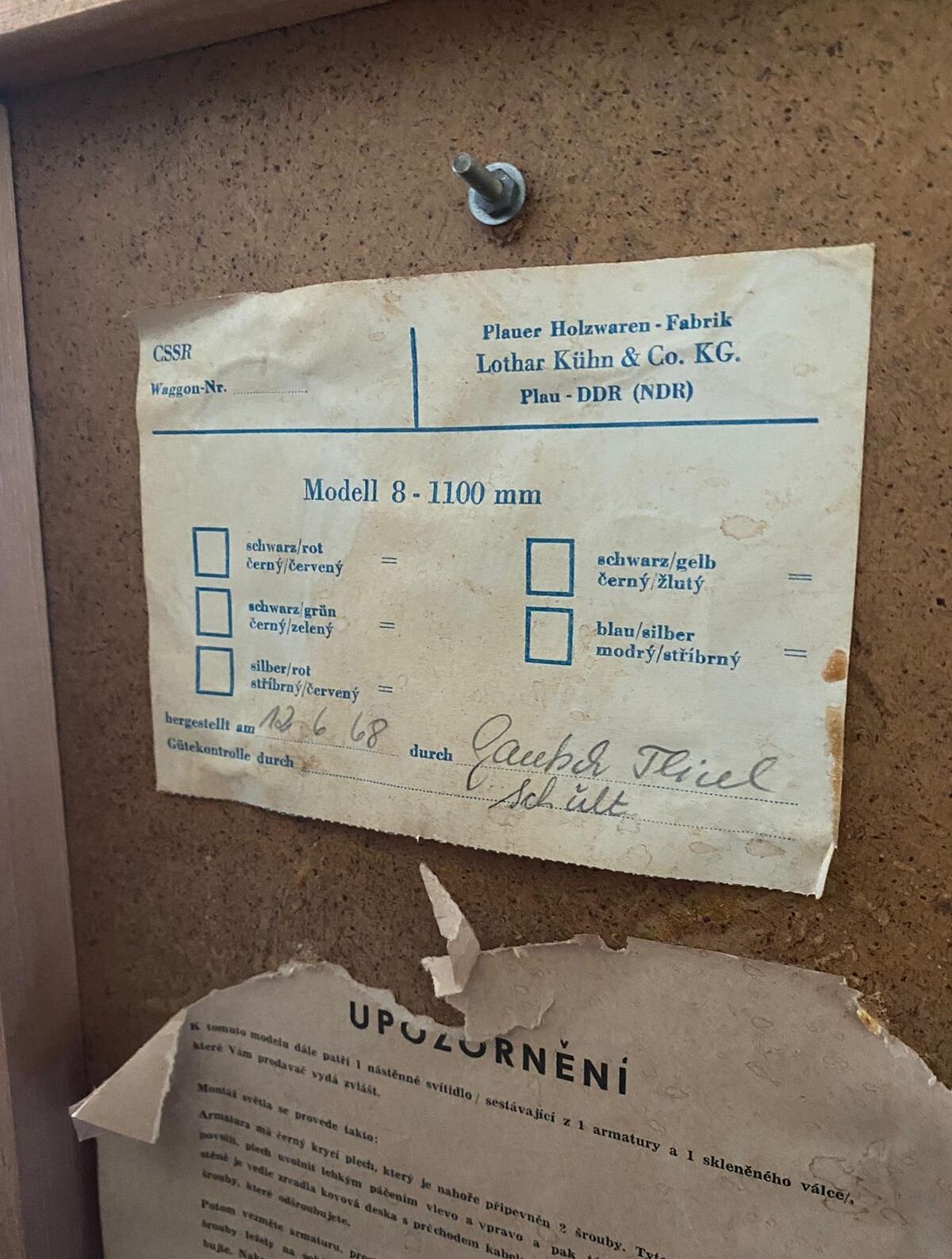 German wall coat holder Plauer Holzwaren